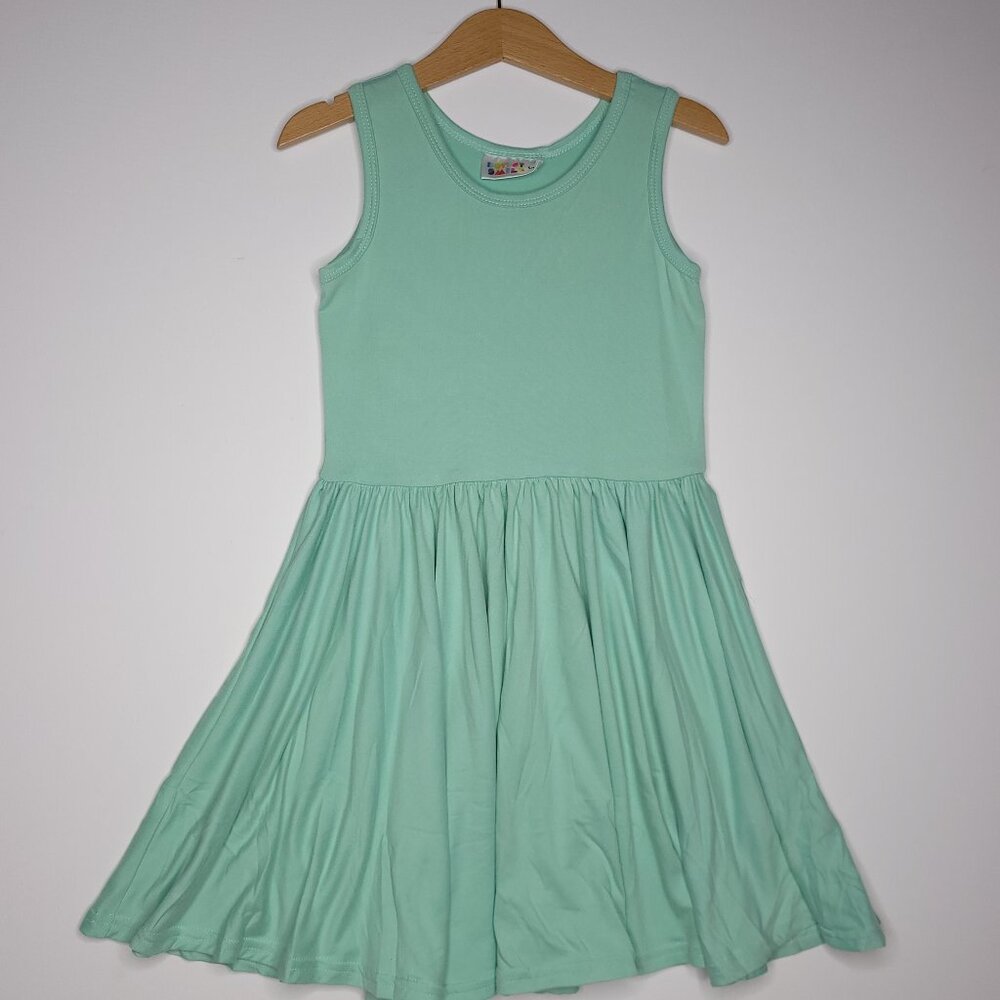DotDotSmile Size 5/6 Tank Dress - NWT Solid Green